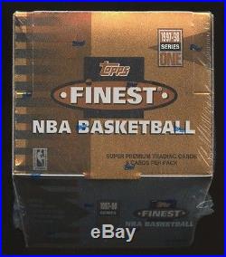 1997-98 Topps Finest Series 1 Basketball Sealed Hobby Box Tim Duncan RC Jordan