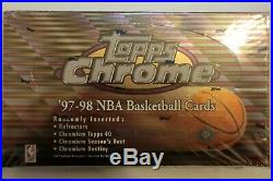 1997-98 Topps Topps Chrome Nba Basketball Hobby Box Tim Duncan Rookie Sealed