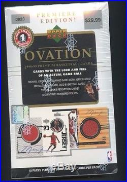 1998-99 Upper Deck Ovation Sealed Basketball Box Michael Jordan GU Auto 11 pack
