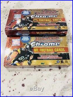 (2) 2000 Bowman Chrome Football Sealed Hobby Box 24 Packs Tom Brady Refractor