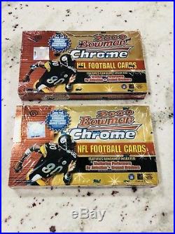 (2) 2000 Bowman Chrome Football Sealed Hobby Box 48 Packs Tom Brady Refractor