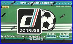 (2) 2015 Donruss Soccer Trading Cards New Sealed 24ct. HOBBY Box LOT Auto/Mem