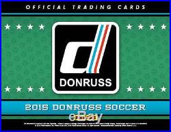 (2) 2015 Donruss Soccer Trading Cards New Sealed 24ct. HOBBY Box LOT Auto/Mem