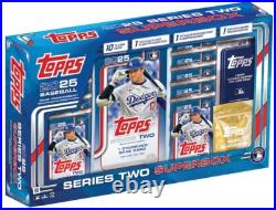 (2) 2025 Topps Series 2 Baseball Super Box Lot Factory Sealed Presale