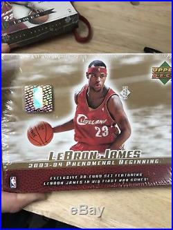 (2) LEBRON JAMES 2003-04 Upper Deck NEW Sealed 32 & 20 Rookie Card RC Sets AUTO