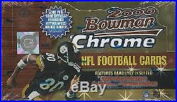 2000 BOWMAN CHROME/BOWMAN football factory-sealed HOBBY BOX 2 BOX LOT (BRADY)