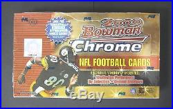 2000 BOWMAN CHROME FOOTBALL HOBBY BOX TOM BRADY RC REFRACTOR FACTORY SEALED! (1)