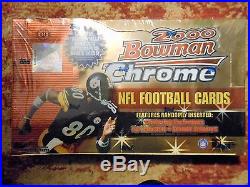 2000 Bowman CHROME Football Factory Sealed HOBBY Box -Brady Refractor RC