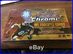 2000 Bowman Chrome Football Hobby Box Tom Brady RC. Factory Sealed. 24 Packs