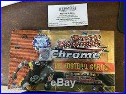 2000 Bowman Chrome Football Hobby Box Tom Brady RC. Factory Sealed. 24 Packs
