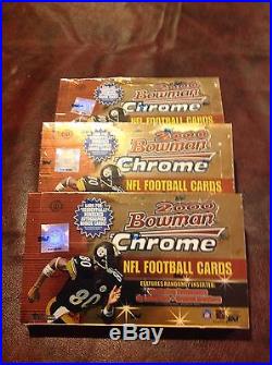 2000 Bowman Chrome Football factory sealed 24 pack box TOM BRADY Rookie card