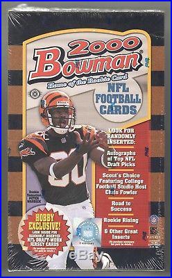 2000 Bowman Football Hobby Box Factory Sealed Possible Tom Brady Rookie