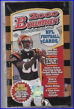 2000 Bowman Sealed New Hobby Football Box (Possible Tom Brady Rookie & Gold RC)