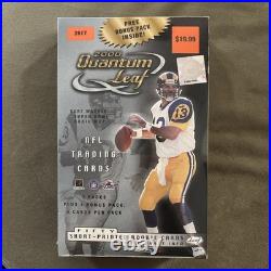 2000 Leaf Quantum Football 8/pack Factory Sealed Box Tom Brady RC