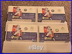 2000 SP Authentic Football, Four (4) Box Lot Factory Sealed. Tom Brady Patriots