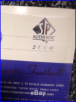 2000 SP Authentic Football Hobby Box Factory Sealed Tom Brady Mint Rookie Card