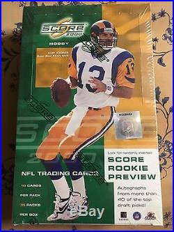 2000 Score Sealed Hobby Football Box Tom Brady Rookie RC autos and much more