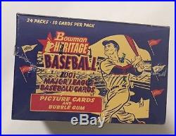2001 Bowman Heritage Factory Sealed Baseball Hobby Box