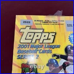 2001 Topps Baseball Series 2 Factory Sealed Box 33, Packs Ichiro, Pujols, ROOKIES