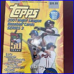 2001 Topps Baseball Series 2 Factory Sealed Box 33, Packs Ichiro, Pujols, ROOKIES