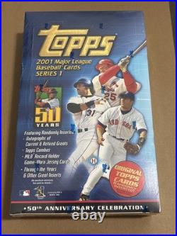 2001 Topps Series 1 Baseball Sealed Hobby Box 50th Anniversary 36 Packs