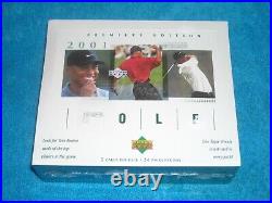 2001 Upper Deck Factory Sealed Golf Hobby Box Possible Tiger Woods Rc, New Case