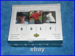 2001 Upper Deck Golf FACTORY SEALED HOBBY BOX TIGER WOODS ROOKIE YEAR & BONUS 2001 Upper Deck Golf FACTORY SEALED HOBBY BOX TIGER WOODS ROOKIE YEAR & BONUS