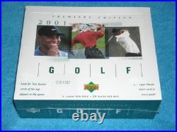 2001 Upper Deck Golf FACTORY SEALED HOBBY BOX TIGER WOODS ROOKIE YEAR & BONUS 2001 Upper Deck Golf FACTORY SEALED HOBBY BOX TIGER WOODS ROOKIE YEAR & BONUS