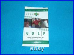 2001 Upper Deck Golf FACTORY SEALED HOBBY BOX TIGER WOODS ROOKIE YEAR & BONUS 2001 Upper Deck Golf FACTORY SEALED HOBBY BOX TIGER WOODS ROOKIE YEAR & BONUS