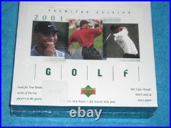 2001 Upper Deck Golf FACTORY SEALED HOBBY BOX TIGER WOODS ROOKIE YR & $29 BONUS
