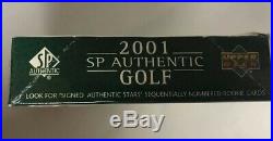 2001 Upper Deck Sp Authentic Golf Hobby Sealed Factory Box Tiger Woods Rc
