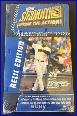 2002 Stadium Club Baseball Relic Edition Unopened/Sealed Box (Blue)