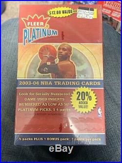 2003-04 Fleer Platinum Basketball Factory Sealed Blaster Box! LeBron James Rookie