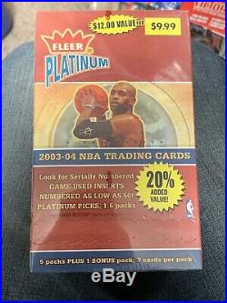 2003-04 Fleer Platinum Basketball Factory Sealed Blaster Box! LeBron James Rookie