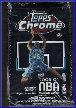 2003-04 Topps Chrome Basketball Sealed Hobby Box (24 PACKS) LEBRON RC & GOLD REF