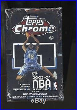 2003-04 Topps Chrome NBA Unopened Sealed Hobby Box with 24 Packs LeBron James RC