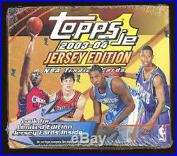 2003-04 Topps Jersey Edition Basketball Sealed Hobby Box Logoman Lebron James RC