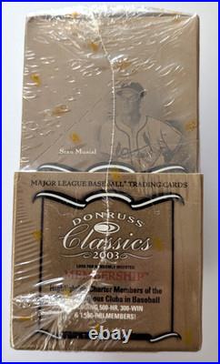 2003 Donruss Classics Baseball Hobby Box Factory Sealed