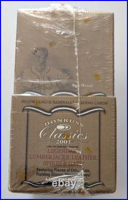 2003 Donruss Classics Baseball Hobby Box Factory Sealed