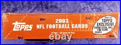2003 Topps NFL Football Cards Jumbo Box Factory Sealed