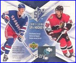 2005-06 (2006) Upper Deck SPX Hockey Factory Sealed Hobby Box -Sidney Crosby RC