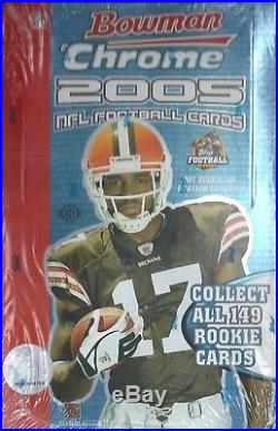 2005 Bowman Chrome Factory Sealed Football Hobby Box Aaron Rodgers RC ROOKIE