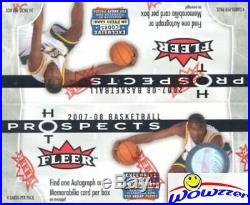 2007/08 Fleer Hot Prospects Basketball Factory Sealed 24 Pack Box-AUTOGRAPH/MEM