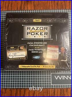 2007 Razor Poker Signature Series Factory Sealed Box, 5 Auto's per box