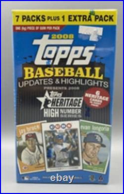 2008 Topps Baseball Update and Heritage High Number Factory Sealed Blaster Box
