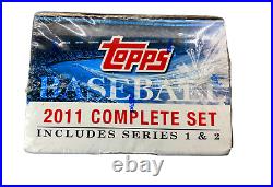 2011 Topps Baseball Complete Set Factory Sealed Series 1 & 2 with 5 Veteran Cards