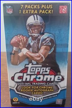2011 Topps Chrome Football Factory Sealed Blaster Box Cam Newton, Rodgers, Brady