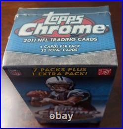 2011 Topps Chrome Football Factory Sealed Blaster Box Cam Newton, Rodgers, Brady