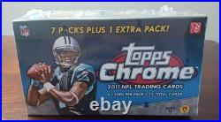 2011 Topps Chrome Football Factory Sealed Blaster Box Cam Newton, Rodgers, Brady