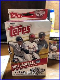 2011 Topps Update Sealed Hanger Pack Box-Blue Parallels-Mike Trout RC